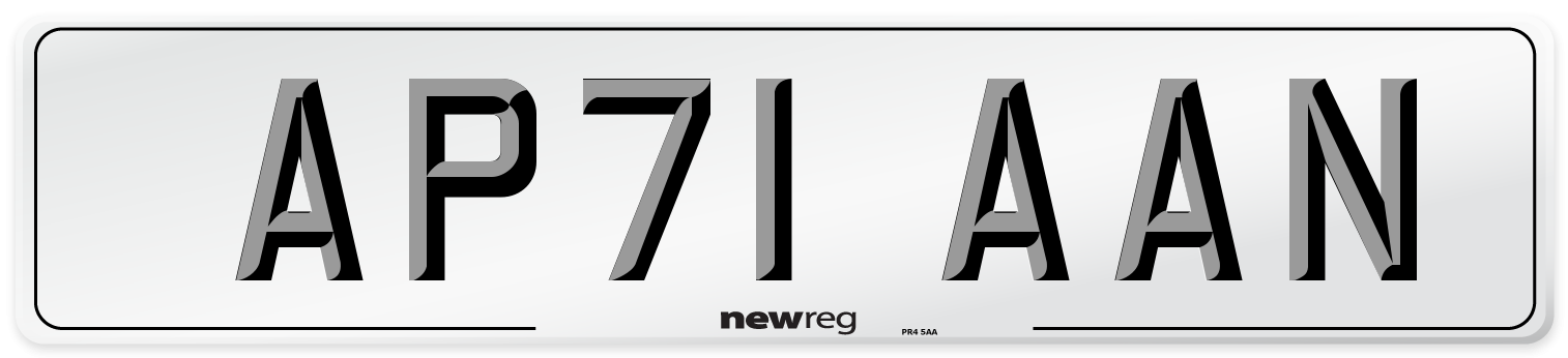 AP71 AAN Number Plate from New Reg